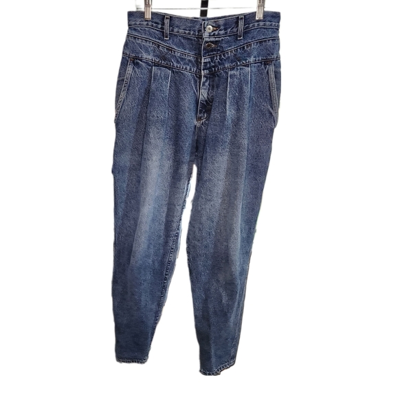 Vintage Lee Jeans Pleated Blue Move No Back Pockets Distressed Denim Pant - Picture 3 of 7